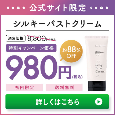 シルキー Silky バストクリーム BustCream 公式サイト限定 特別キャンペーン 送料無料